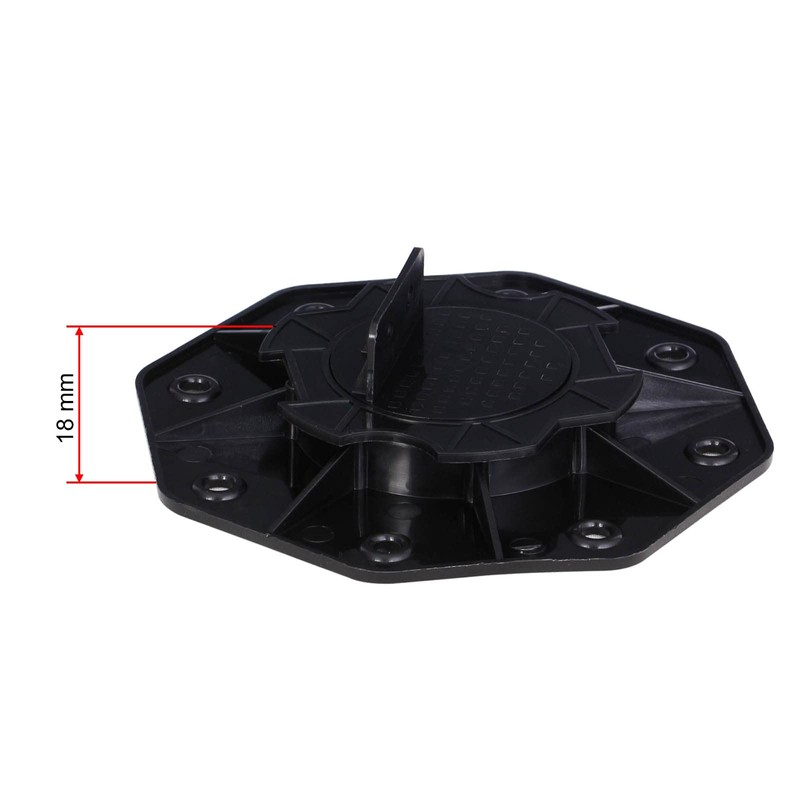 Wiltec Stilt Bearing for Patios, 2700 kg, 18-25 mm, Height-Adjustable