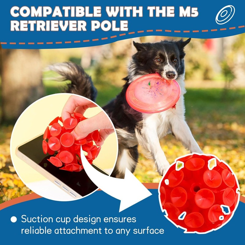 Disc Golf Retriever Sticky Suction Cup Ball Attaches to M5
