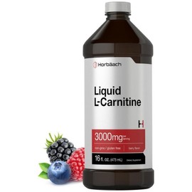 Horbäach L-Carnitine Liquid 473.2ml 3000mg Berry Flavored Vegetarian Formula, 1 Piece / Horbäach L카르니틴 액체 473.2ml 3000mg 베리맛 채식 포뮬러, 1개