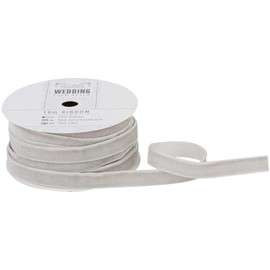 Papermania 10 m Wedding Velvet Ribbon, Silver