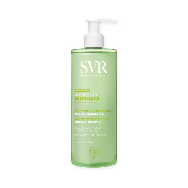 SVR SEBIACLEAR Foaming Face & Body Cleansing Gel for Oily,