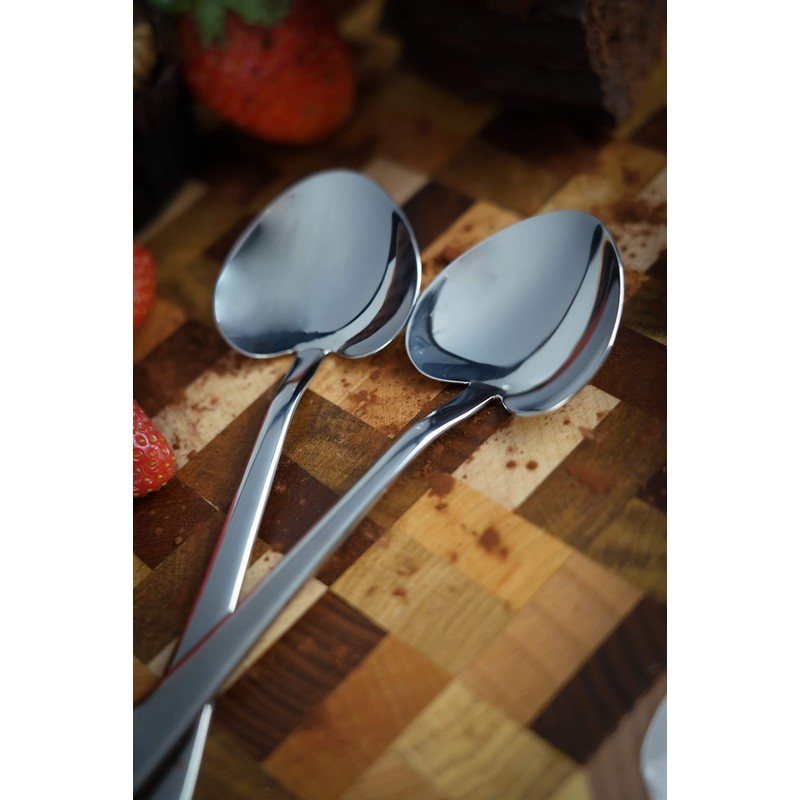 Grunwerg Windsor Carded 4-Piece Heart-Shaped Dessert Spoon Set 4HDWDR/C, 18/0