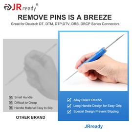 JRready DRK-RT1B Deutsch Pin Removal Tool, Pin Socket Contact/Wedgelock Removal Tool, Suitable for Deutsch DT, DTM, DTV, DRB, DRCP and Strike Connectors