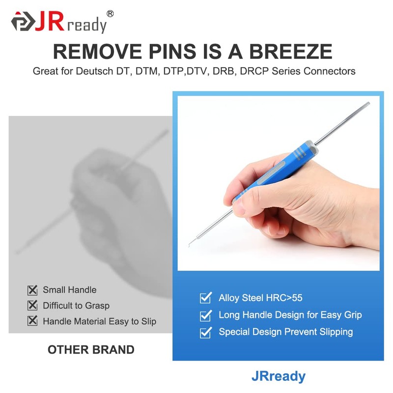 JRready DRK-RT1B Deutsch Pin Removal Tool, Pin Socket Contact/Wedgelock Removal
