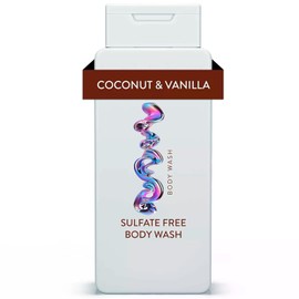 Body Wash - Coconut & Vanilla - Sulfate and Paraben Free, with Naturally Ingredients, 18 oz - Pack 01