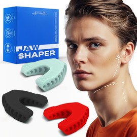 Achilles Fitness Double Chin Reducer Jaw Exerciser, Red – Jawline Sculptor and Face Slimmer for Women and Men – Encourages Jaw Movement and Aids in Natural Jaw Function - Ideal for Mewing Practice