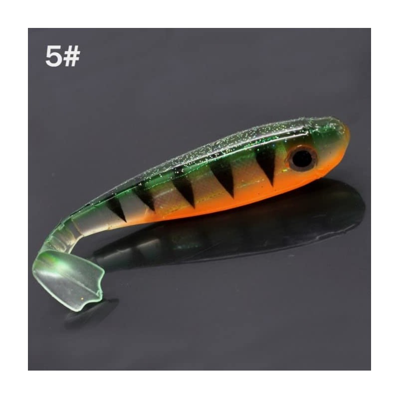 Rubber Fish Set with Glow Stick/Attractant Channel 12 cm Rubber