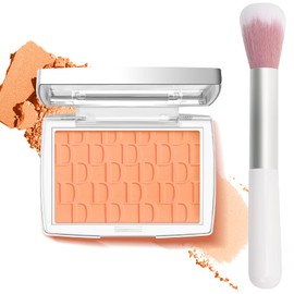 LYBHDAFA Coral Blush Powder Blush for Cheeks with Brush, Matte Blush Palette Blush Powder Face Blusher, Natural Blendable Formula Silky Lightweight Makeup Blush Rubores de Maquillaje, 004#