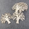 NUOLUX 10pcs Wooden Tree Embellishments for Craft Cards Wood Color