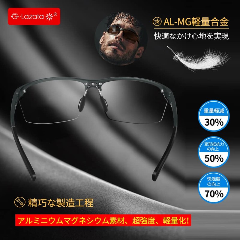 Glazata Polarized Sports Sunglasses, Polarized Glasses, UV 400, UV Protection,