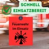 Fire Brigade Suction Cup Sign 10 x 12 cm -