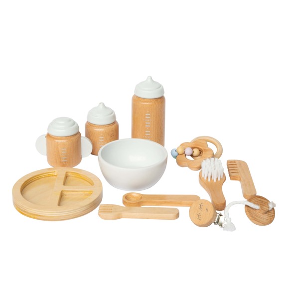 Make Me Iconic Iconic Toy - Wooden Doll Feeding Accessories Kit