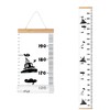 MinoMia Kids Growth Chart, Wood Frame Fabric Canvas Height Measurement