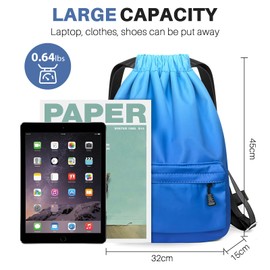 WenYa Swimming Bags for Girls, Swimming Backpack Bags with Wide Straps, Swimming Drawstring Waterproof Bags for Kids Sports Gym Yoga