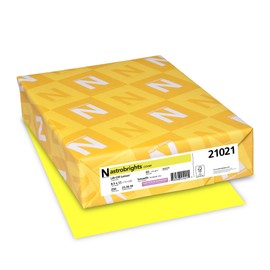 Neenah Paper 21021 Color Cardstock, 65lb, 8 1/2 x 11, Lift-Off Lemon, 250 Sheets