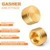 GASHER 25 Pcs Brass Pipe Fitting,1/8" 1/4" 3/8" 1/2" 3/4"