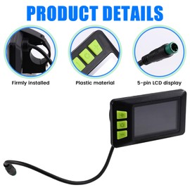 Sknrlko 5Pin LCD Display Dashboard Panel Screen 24V/36V/48V/60V for Mountain Electric Bike Meter Parts