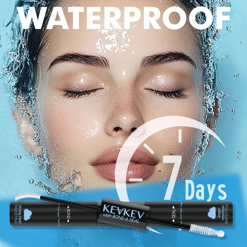 KEVKEV Lash Cluster Glue Upgraded Clear Lash Glue 7 Days