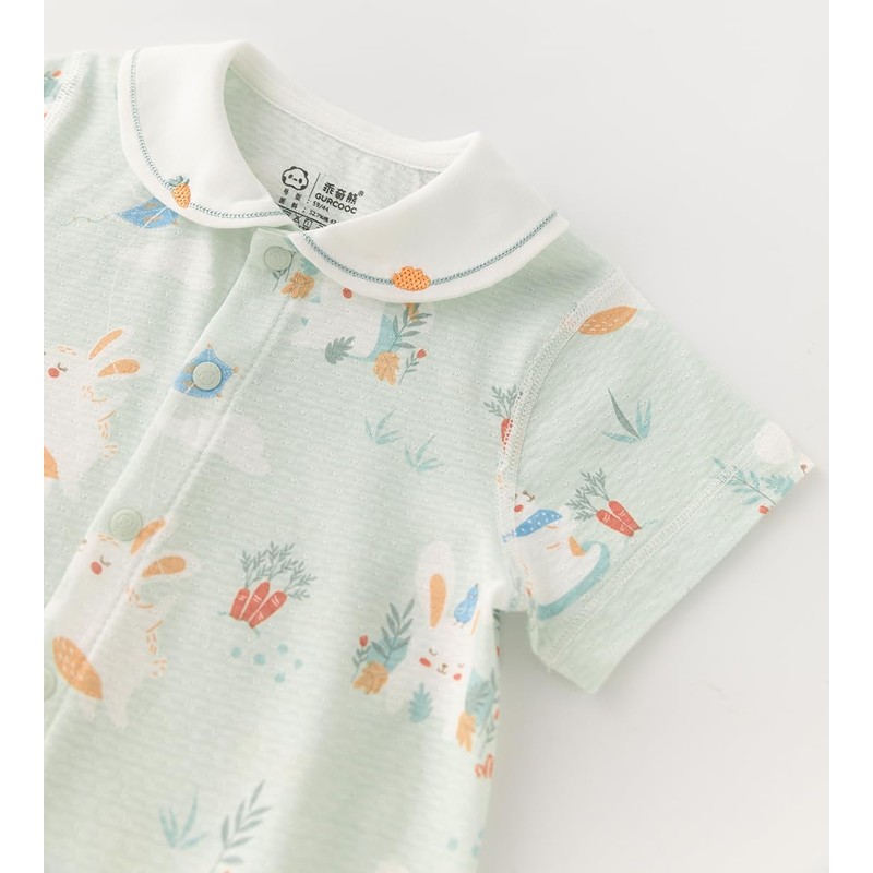 gurcooc Baby Boys Girls Romper Newborn Short Sleeve Bodysuit Cartoon