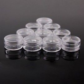 25/50/100 Pcs 5 Gram Size Clear Plastic Empty Cosmetic Containers Pot Jars Eyshadow Container Lot (50pcs)