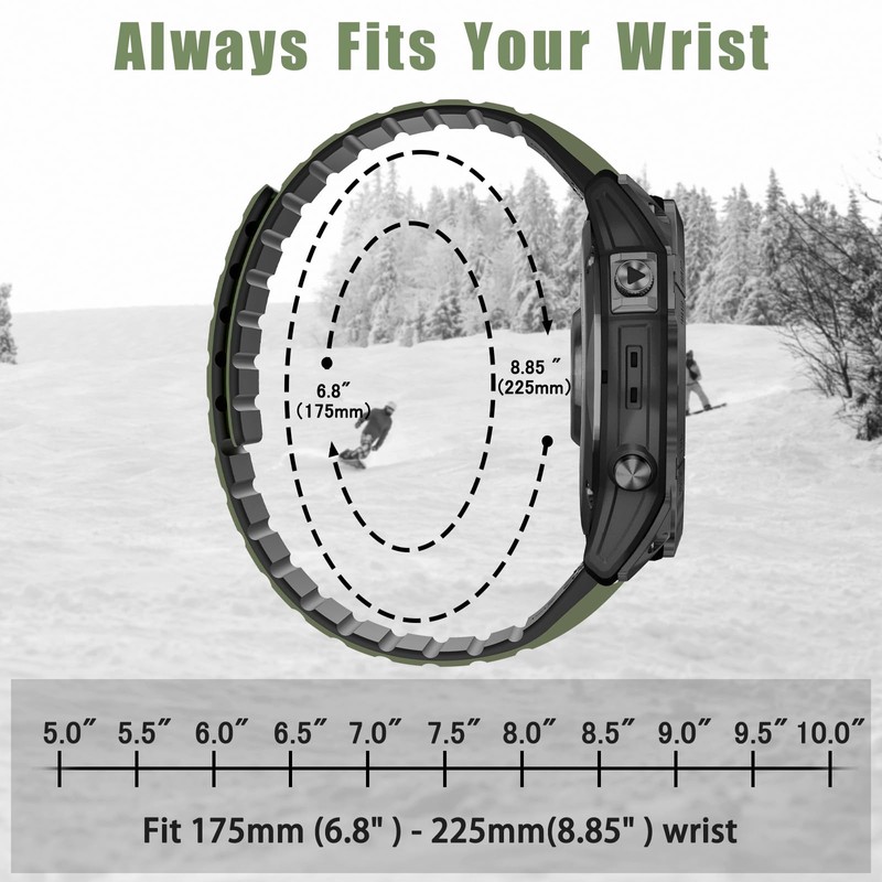 HaruYo QuickFit 22 mm Magnetic Nylon Watch Strap for Garmin