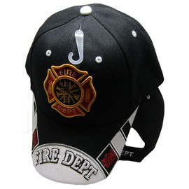 Trade Winds Fire Department Dept Scripture Black Embroidered Cap Hat CAP651 (TOPW)