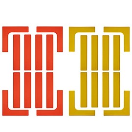 Eco Walker Court Line Marker Set Create Your Own Pickleball Mini Tennis Court (RED-Yellow)