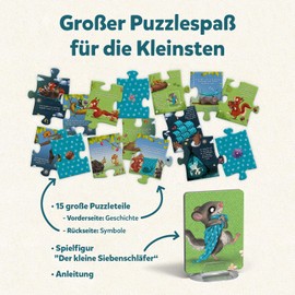 KOSMOS 683573 My First Story Puzzle: The Little Dormouse, Interactive Puzzle and Join Story, Game for the Little Ones from 3 Years, 35 Large Puzzle Pieces for Small Children