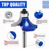 6Pcs Roundover Router Bit 1/4 Shank,Radius 1/8" 3/16" 1/4" 5/16"