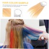 Baluue 30pcs Hair Testing Samples Rings Salon Hairdressing Hair Sample