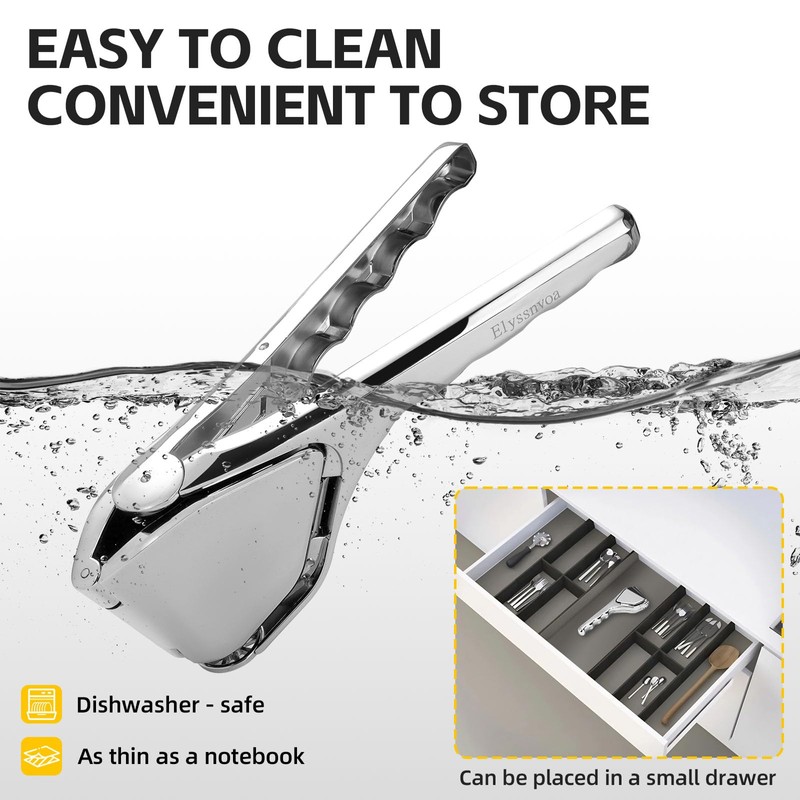 Elyssnova Lemon Squeezer Stainless Steel, Heavy - duty Lime Squeezer,
