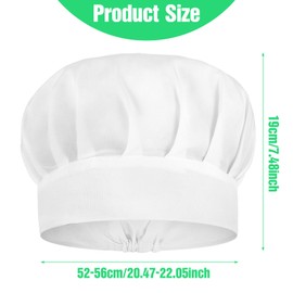 Ymapinc White Chef Hat, Adjustable Micro Elastic Kids Chef Hat Kitchen Cooking Cap Short Baker Hat for Girls Boys Women Chef Hat for Baking Pizza Costume Party Favors