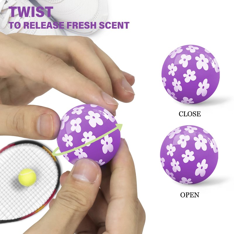 SCENTORINI SCENTORINI Shoe Deodorizer Balls, Lavender Scented Deodorizing Balls for