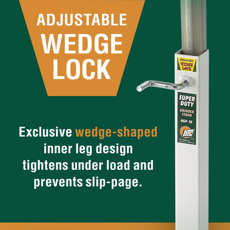 HTC Adjustable Bench Top Grinder Stand, 500-pound Weight Capacity, HGP-10