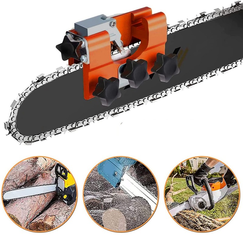 Chainsaw Sharpener Jig Kit Alloy Hand Cranked Chain Saw Sharpening