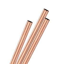 M METERXITY 3-Pack 200mm Brass Round Tube, 6mm OD 0.2mm Wall Thickness H65 Brass Seamless Tubing for Construction/Machining/DIY Crafting, Metal Straight Pipe [0.24x0.008x7.9IN]