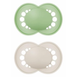 MAM Original Pure S315 Soothers with Natural Latex Teat for 6+ Months, Neutral, Pack of 2