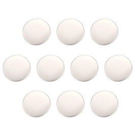 sourcing map 10pcs 36L Metal Round Buttons 23mm 7/8" Zinc Alloy Shank Flat Sewing Button Craft Replacement Buttons for Clothing Decoration DIY Accessories, Sand Silver