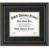 Black Glossy with Gold Trim Diploma Frame (fits 8.5x11 or