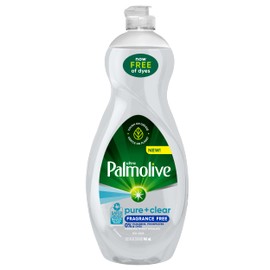 Palmolive Ultra Dishwashing Liquid Dish Soap, Pure + Clear Fragrance Free - 32.5 Fluid Ounce, Pack of 9