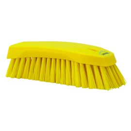 Vikan 38906 Stiff Scrub Brush, Polypropylene, Polyester Bristle, 8", Yellow