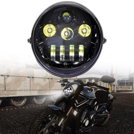 Bravema VRod LED Projection Headlight，Motorcycle Full LED Front Lamp Fit for Harley V-Rod Muscle VRod VRSCA VRSCF Street Rod 2002-2016 Models