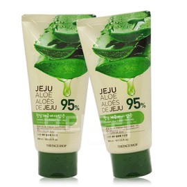 The Face Shop Jeju Aloe Soothing Gel 300ml+300ml/Large Size / 더페이스샵 제주 알로에 수딩젤 300ml+300ml대용량