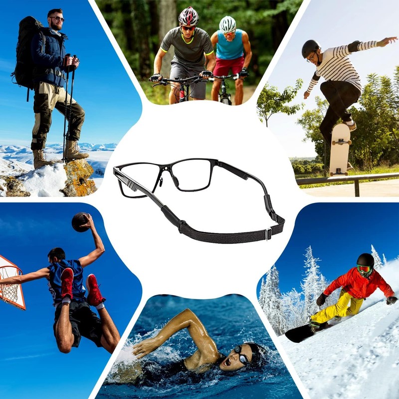Enenfly Adjustable Glasses Straps - 3 Pack No Tail Eyewear