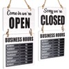 Excello Global Products Business Hours Hanging Chalkboard Rustic Welcome Chalk
