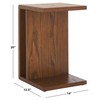 SAFAVIEH Couture Collection Kassia Medium Oak Brown C-Shaped Accent Table