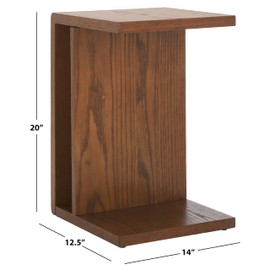 SAFAVIEH Couture Collection Kassia Medium Oak Brown C-Shaped Accent Table