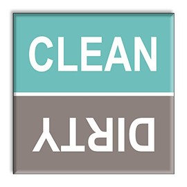 Dishwasher Magnet Clean Dirty Sign, Strong Clean and Dirty Magnet for Dishwasher (Turquoise and Gray Design)
