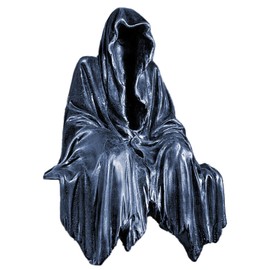 Hollylife Darkness Resides Figurine Black Death Statue Mysterious Black Clothes Decoration Resin Table Decoration Gothic Sculpture Black Series Resin Crafts Behind the Scenes Black Hand