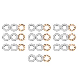 axiallager 8mm, 10pcs Thrust Bearings Thrust Ball Bearing High Precision Flat Steel Bearings Set for Machinery Manufacturing (F5-12M 5 * 12 * 4mm)